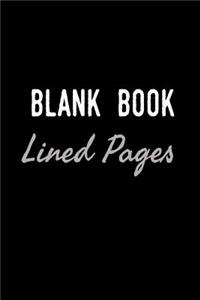 Blank Book Lined Pages