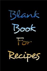 Blank Book For Recipes