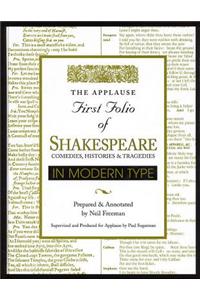 Applause First Folio of Shakespeare in Modern Type
