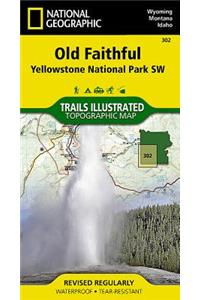 Old Faithful: Yellowstone National Park SW Map