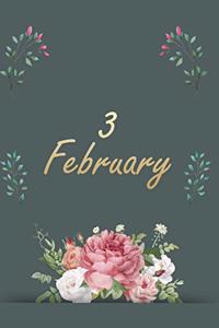 3 February NoteBooK Birthday Gift