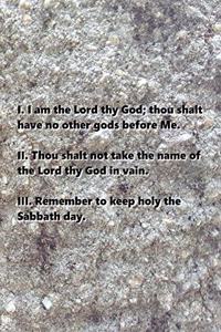 2020 Daily Planner Religious Theme First Three Commandments Traditional Stone