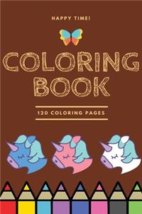 Happy Time Coloring book 120 Coloring pages