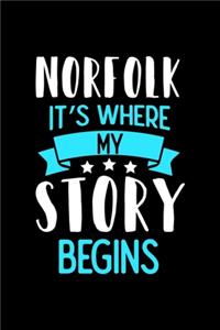 Notizbuch Norfolk It's Where My Story Begins