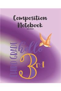 3rd Grade Composition Notebook Wide Ruled