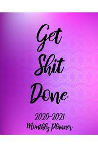 Get Shit Done 2020-2021 Monthly Planner