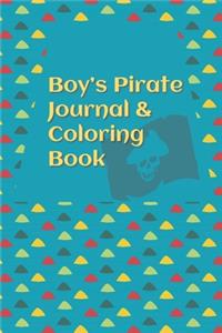 Boy's Pirate Journal & Coloring Book