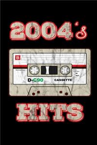 2004's Hits: Birthday Retro Cassette Gym Weightlifting Diary 6" x 9" 100 pages