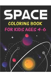 Space Coloring Book for Kids Ages 4-6