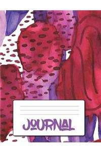 Abstract in Pinks, Reds, Purples - Composition Notebook with Journal Paper