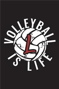 L Monogram Initial Volleyball Journal