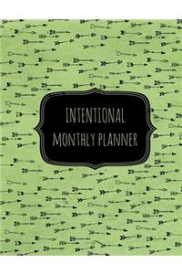 Intentional Monthly Planner: Green 2019 Intention Setting Workbook with Prompts and Reflection Pages