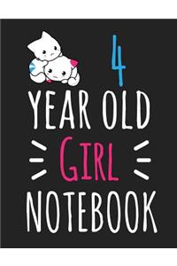 4 Year Old Girl Notebook