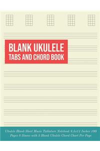 Blank Ukulele Tabs and Chord Book