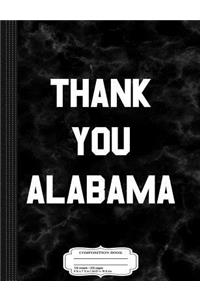 Thank You Alabama Doug Jones Composition Notebook