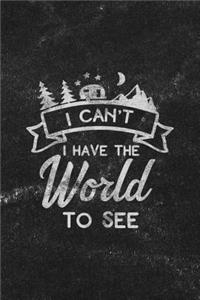 I Can't I Have the World to See