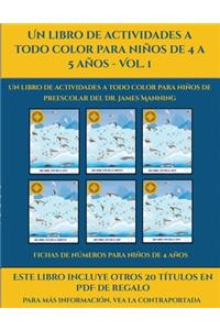 Fichas de números para niños de 4 años (Un libro de actividades a todo color para niños de 4 a 5 años - Vol. 1)
