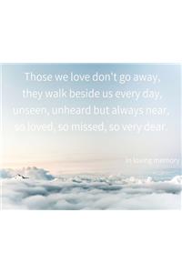 Condolence book for funeral, landscape (Hardcover)