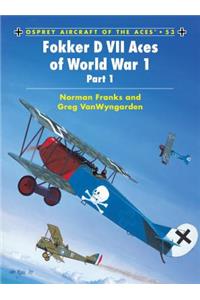 Fokker D VII Aces of World War I: (Part 1)