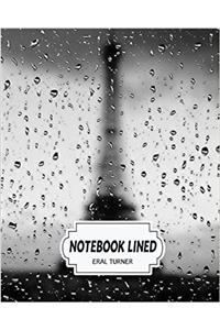 Notebook Lined Rainy Paris: Notebook Journal Diary