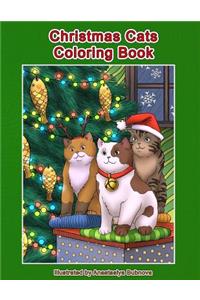 Christmas Cats Coloring Book