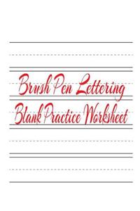 Brush Pen Lettering Blank Practice Worksheet