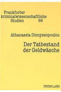 Der Tatbestand der Geldwaesche