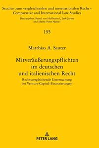 Mitveraeußerungspflichten im deutschen und italienischen Recht