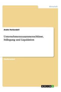 Unternehmenszusammenschlüsse, Stillegung und Liquidation