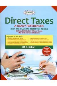 Direct Taxes - A Ready Referencer - CA Final