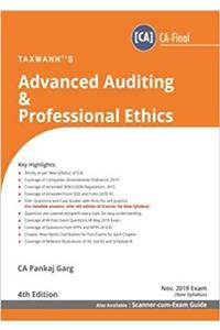 Advanced Auditing & Professional Ethics (CA-Final) (for Nov 2019 Exam-New Syllabus)(4th Revised Edition July 2019) [Paperback] CA Pankaj Garg