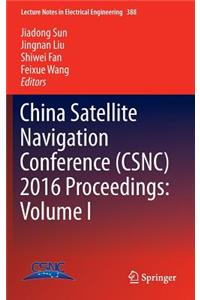 China Satellite Navigation Conference (Csnc) 2016 Proceedings: Volume I