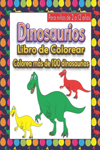 Dinosaurios Libro de Colorear para niños de 2 a 12 años