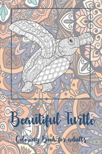 Beautiful Turtle - Coloring Book for adults