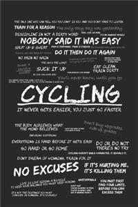 Cycling - It never gets easier, you just go faster