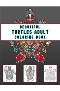 Beautiful Turtles Adult Coloring Book