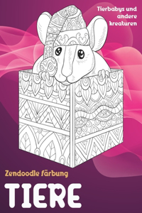 Zendoodle Färbung - Tierbabys und andere Kreaturen - Tiere