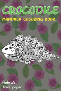 Mandala Coloring Book Thick paper - Animals - Crocodile