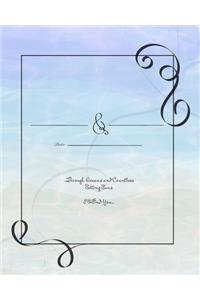 Beach Wedding Guest Book - Simple Decorative Beach Cover