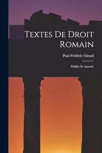 Textes De Droit Romain