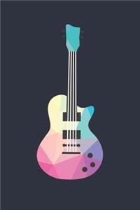Low Poly Bass Notebook - Gift for Bass Player - Bass Diary - Bass Lesson Journal