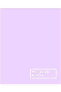 Lavender Pastel Wide Ruled Notebook