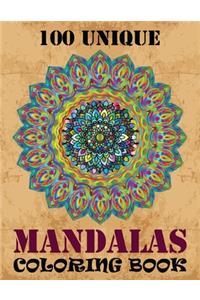 100 Unique Mandalas Coloring Book