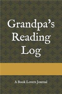 Grandpa's Reading Log: A Book Lovers Journal