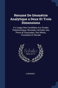 Résumé De Géométrie Analytique a Deux Et Trois Dimensions