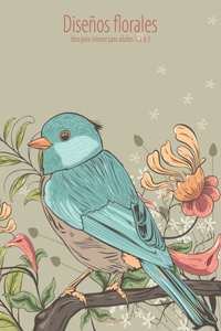 Diseños florales libro para colorear para adultos 1, 2 & 3