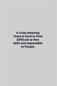A Truly Amazing Team is Hard to Find - Difficult to Part With and Impossible to Forget