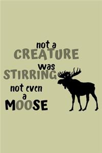 Not a creature was stirring not even a moose