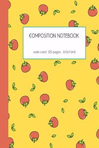 Composition notebook wide ruled 120 pages 8.5x11 (A4)