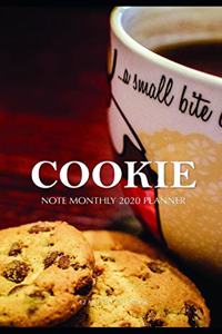 Cookie Note Monthly 2020 Planner 12 Month Calendar